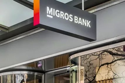 Exterior of a branch of Migros Bank in Switzerland.